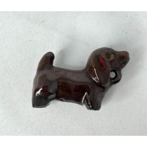 Dachshund Wiener Dog Miniature Ornaments Set of 4 Antique Red Clay - Picture 7 of 7